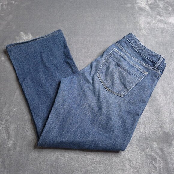 Gap 1969 Womens Curvy Bootcut Jeans 12 Short Medium Wash Stretch Altered - Picture 1 of 8